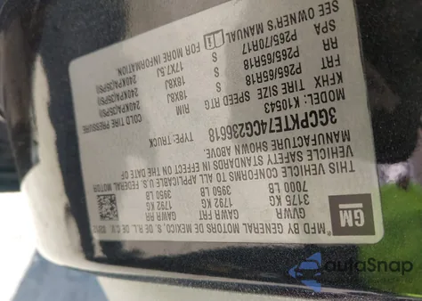 2012 Chevrolet Silverado 1500 Ltz z USA, uszkodzony, nr VIN 3GCPKTE74CG236618